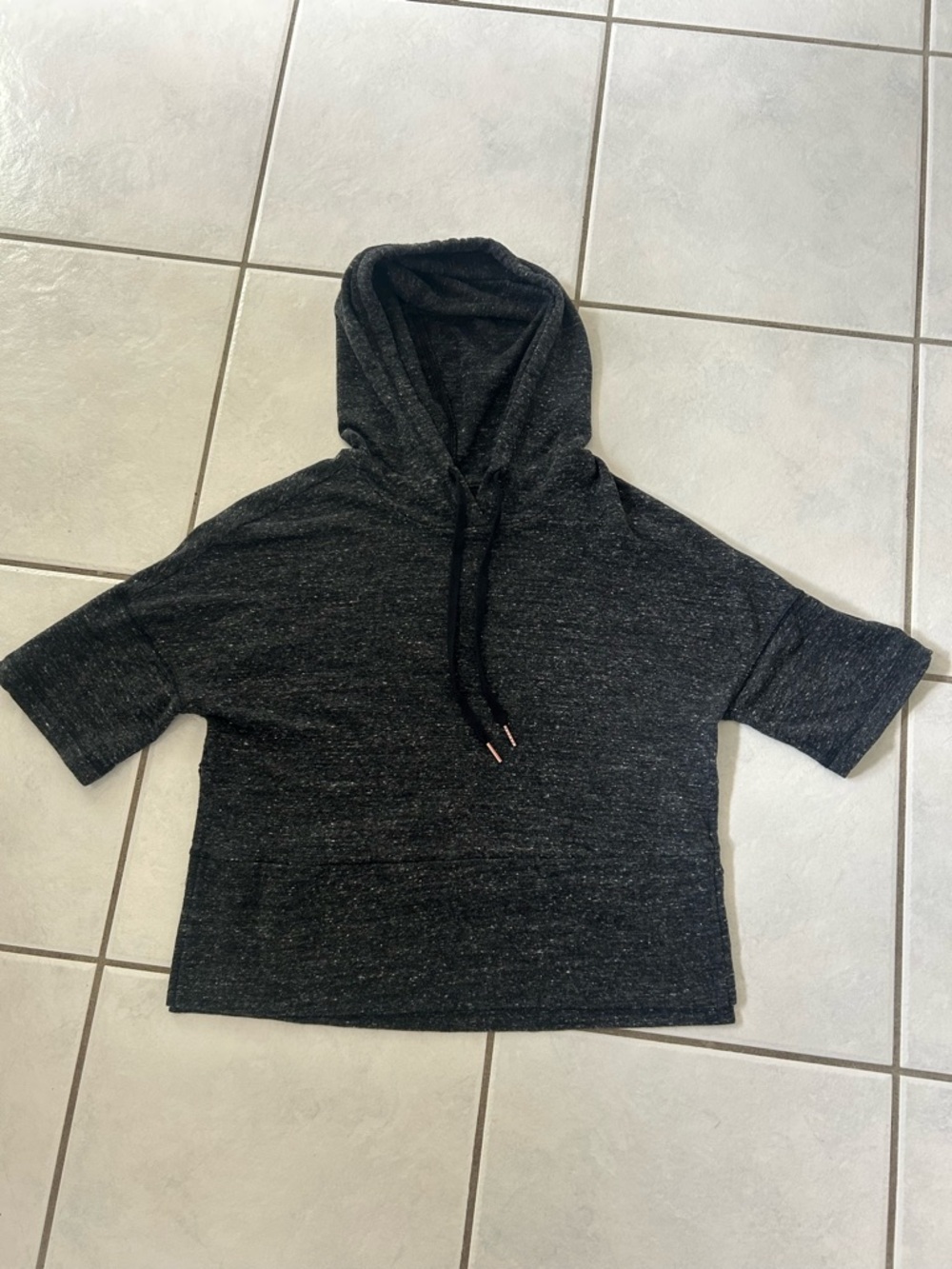 CALIA by Carrie Underwood Speckled Charcoal Hooded Top